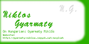 miklos gyarmaty business card